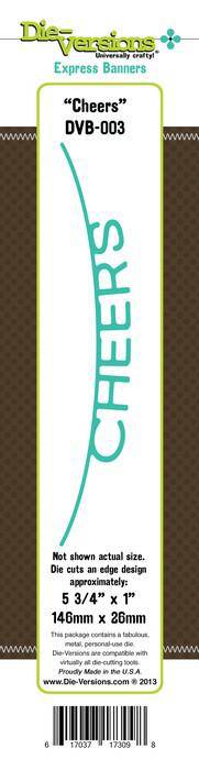 Die-Versions Die-Versions Express Banners Cheers - Lilly Grace Crafts