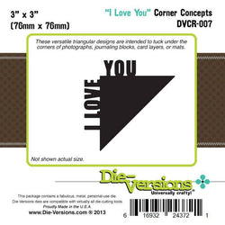 Die-Versions Corner Concepts - I Love You - Lilly Grace Crafts