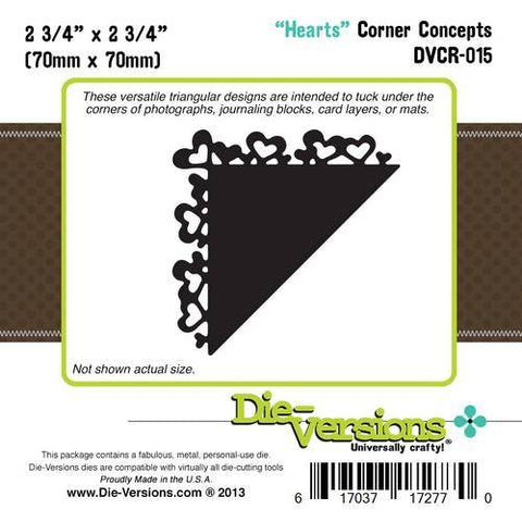 Die-Versions Corner Concepts - Hearts - Lilly Grace Crafts