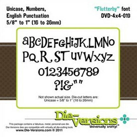 Die-Versions Fonts - Flutterby - Lilly Grace Crafts