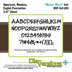 Die-Versions Fonts - Marker Micro - Lilly Grace Crafts