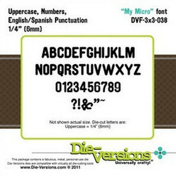 Die-Versions Fonts - My Micro - Lilly Grace Crafts