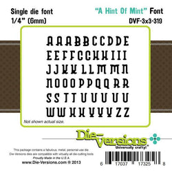 Die-Versions Die-Versions Font A Hint Of Mint - Lilly Grace Crafts