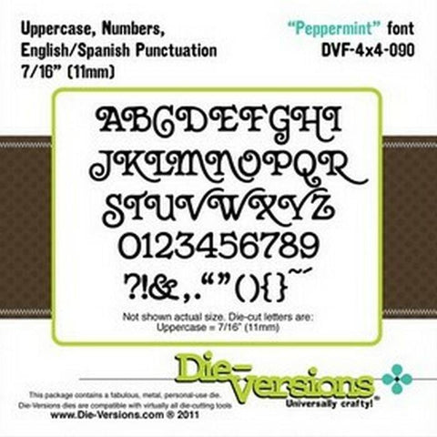 Die-Versions Fonts - Peppermint - Lilly Grace Crafts