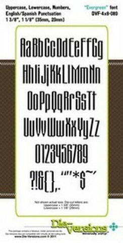 Die-Versions Fonts - Evergreen - Lilly Grace Crafts