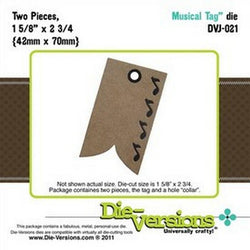 Die-Versions Shapes - Musical Tag - Lilly Grace Crafts