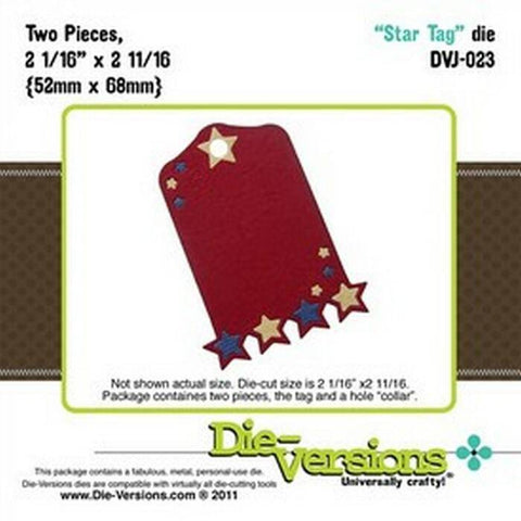 Die-Versions Shapes - Stars Tag - Lilly Grace Crafts