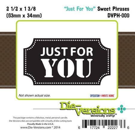 Die-Versions Sweet Phrases - Just For You - Lilly Grace Crafts