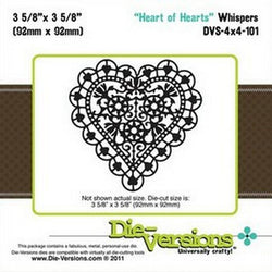 Die-Versions Whispers - Heart Of Hearts - Lilly Grace Crafts