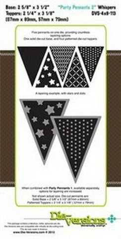 Die-Versions Whispers - Party Pennants 2 - Lilly Grace Crafts