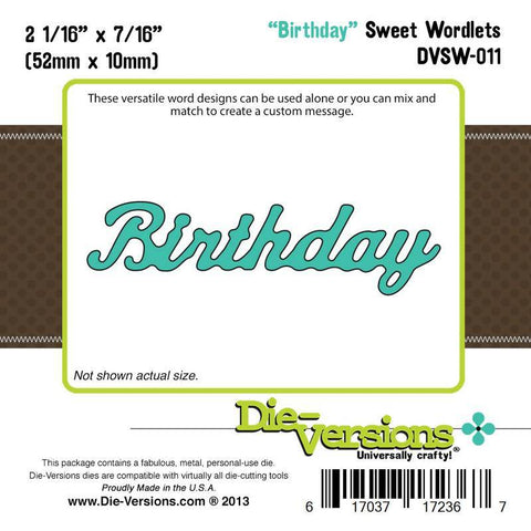 Die-Versions Sweet Wordlets - Birthday - Lilly Grace Crafts