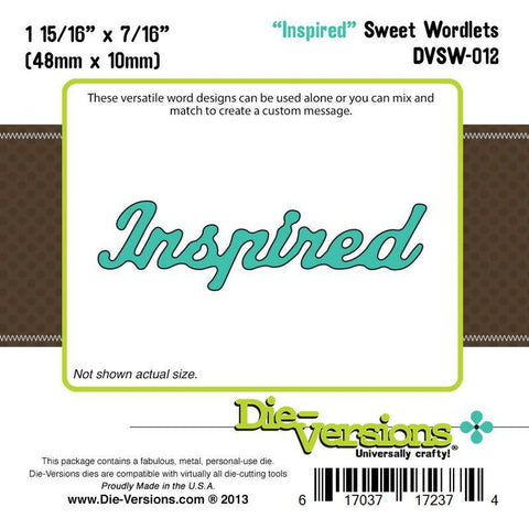 Die-Versions Sweet Wordlets - Inspired - Lilly Grace Crafts