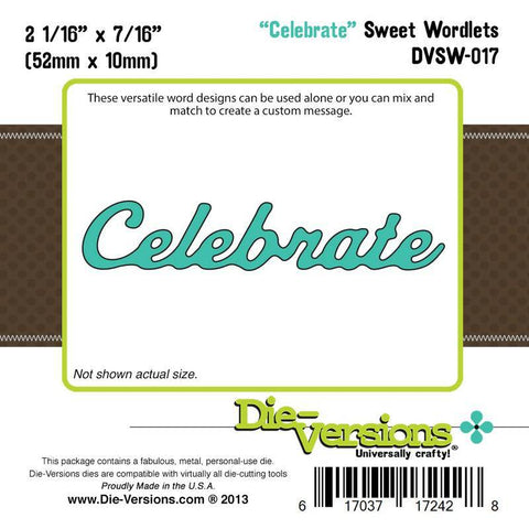 Die-Versions Sweet Wordlets - Celebrate - Lilly Grace Crafts