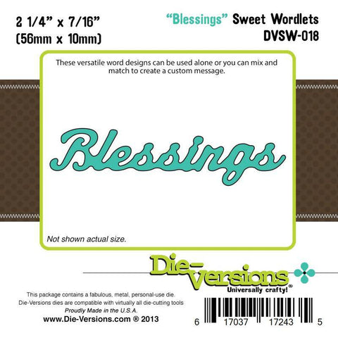 Die-Versions Sweet Wordlets - Blessings - Lilly Grace Crafts