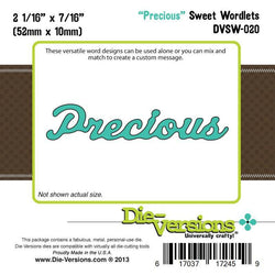 Die-Versions Sweet Wordlets - Precious - Lilly Grace Crafts