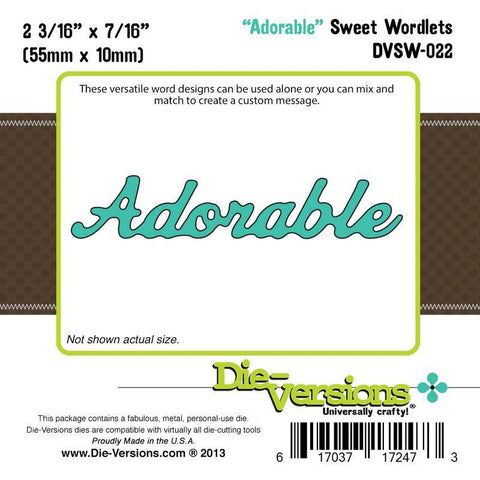 Die-Versions Sweet Wordlets - Adorable - Lilly Grace Crafts