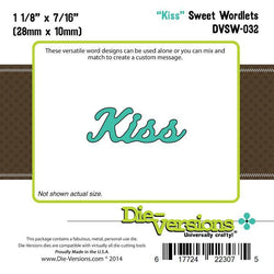 Die-Versions Sweet Wordlets - Kiss - Lilly Grace Crafts