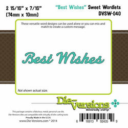 Die-Versions Die-Versions - Sweet Wordlets - Best Wishes - Lilly Grace Crafts