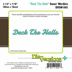 Die-Versions Die-Versions - Sweet Wordlets - Deck The Halls - Lilly Grace Crafts