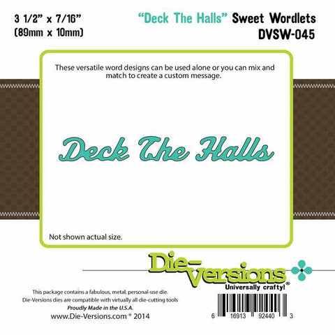 Die-Versions Die-Versions - Sweet Wordlets - Deck The Halls - Lilly Grace Crafts