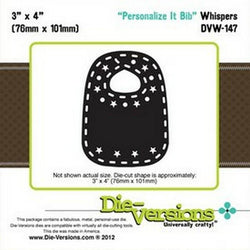 Die-Versions Whispers - Personalize It Bib - Lilly Grace Crafts