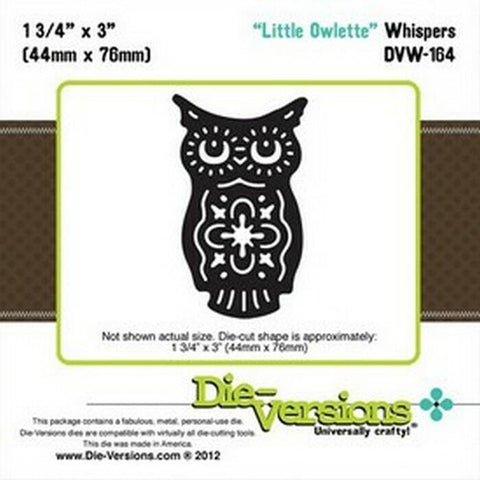 Die-Versions Whispers - Little Owlette - Lilly Grace Crafts