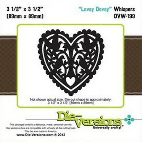 Die-Versions Whispers - Lovey Dovey - Lilly Grace Crafts