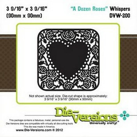 Die-Versions Whispers - A Dozen Roses - Lilly Grace Crafts