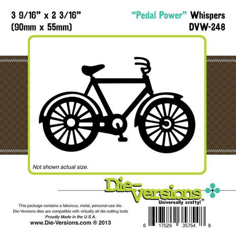 Die-Versions Whispers - Pedal Power - Lilly Grace Crafts