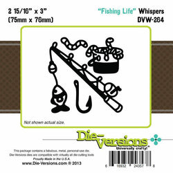 Die-Versions Whispers - Fishing Life - Lilly Grace Crafts