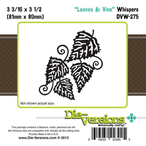 Die-Versions Whispers - Leaves and Vine - Lilly Grace Crafts