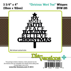Die-Versions Whispers - Christmas Word Tree - Lilly Grace Crafts