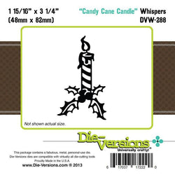 Die-Versions Whispers - Candy Cane Candle - Lilly Grace Crafts