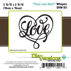 Die-Versions Whispers - Fancy Love Heart - Lilly Grace Crafts