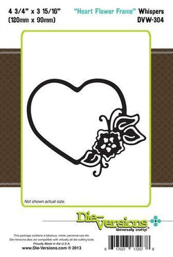 Die-Versions Whispers - Heart Flower Frame - Lilly Grace Crafts