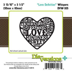 Die-Versions Whispers - Love Definition - Lilly Grace Crafts