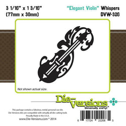 Die-Versions Whispers - Elegant Violin - Lilly Grace Crafts