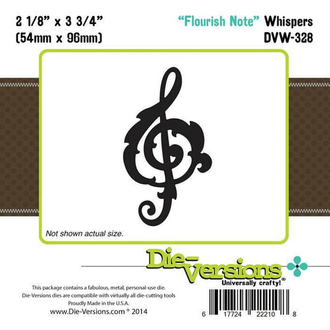 Die-Versions Whispers - Flourish Note - Lilly Grace Crafts