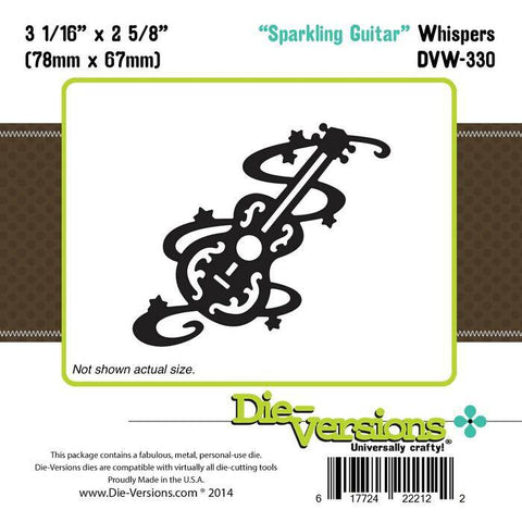 Die-Versions Whispers - Sparkling Guitar - Lilly Grace Crafts