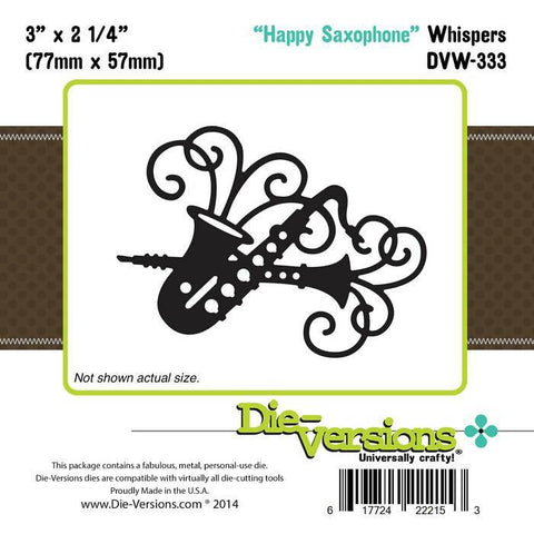 Die-Versions Whispers - Happy Saxophone - Lilly Grace Crafts