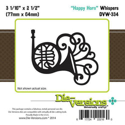 Die-Versions Whispers - Happy Horn - Lilly Grace Crafts