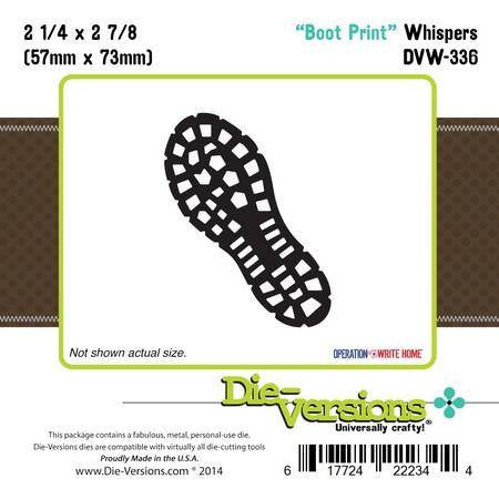 Die-Versions Whispers - Boot Print - Lilly Grace Crafts