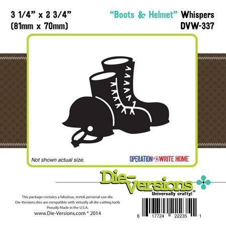 Die-Versions Whispers - Boots Helmet - Lilly Grace Crafts