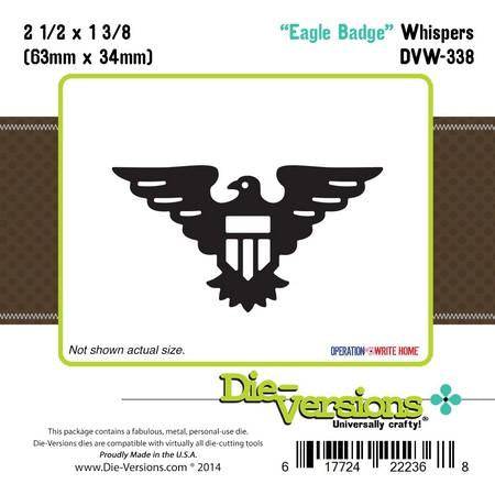 Die-Versions Whispers - Eagle Badge - Lilly Grace Crafts