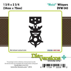 Die-Versions Whispers - Medal - Lilly Grace Crafts