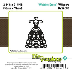 Die-Versions Whispers - Wedding Dress - Lilly Grace Crafts