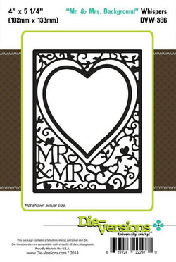 Die-Versions Whispers - Mr and Mrs Background - Lilly Grace Crafts