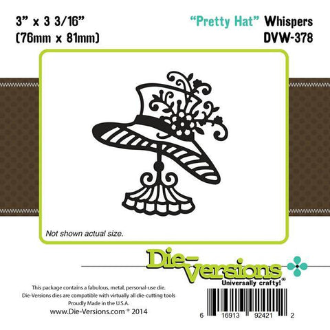 Die-Versions Die-Versions - Whispers - Pretty Hat - Lilly Grace Crafts