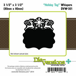 Die-Versions Die-Versions - Whispers - Holiday Tag - Lilly Grace Crafts