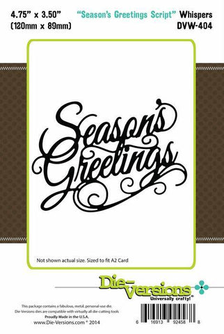 Die-Versions Die-Versions - Whispers - Seasons Greetings Script - Lilly Grace Crafts